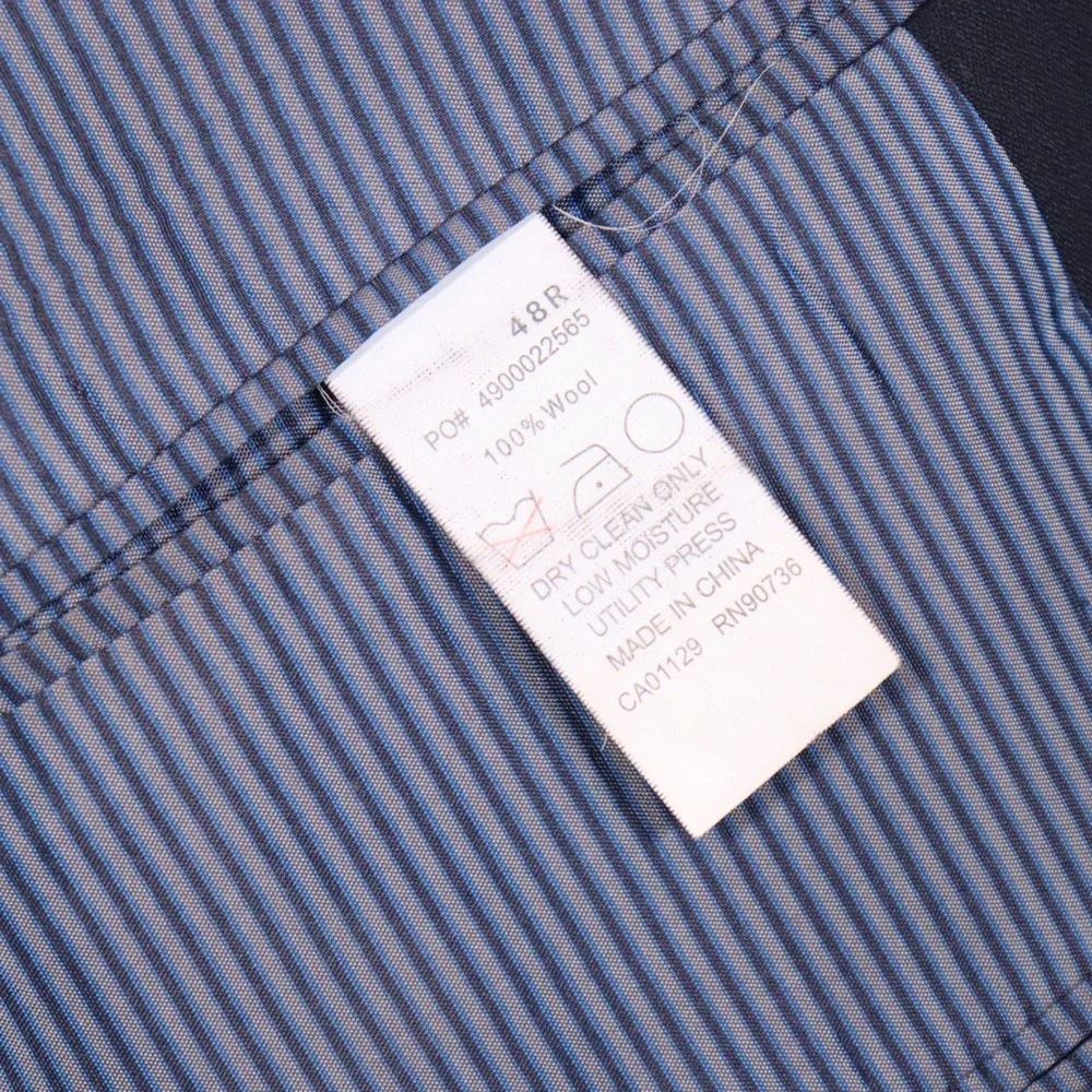 Calvin Klein Blazer 48R Navy Men Wool Two Button Sport Coat